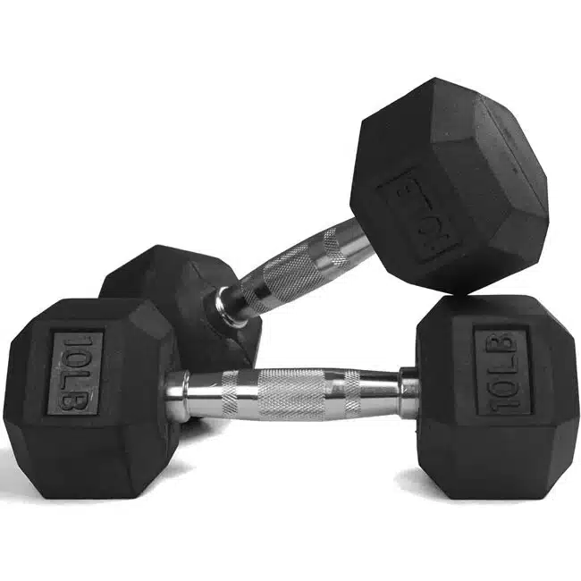 Rubber Hex Dumbbell - Pairs - Image 3