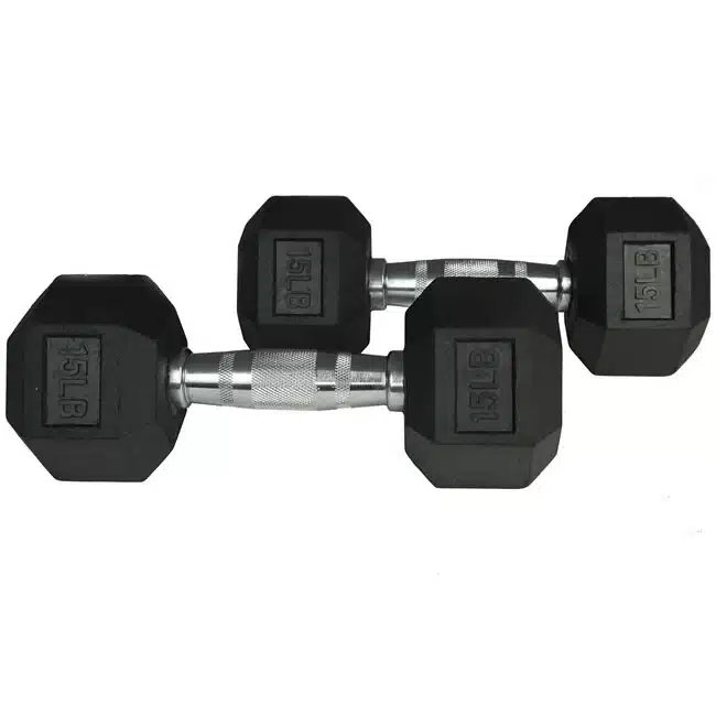 Rubber Hex Dumbbell - Pairs - Image 4