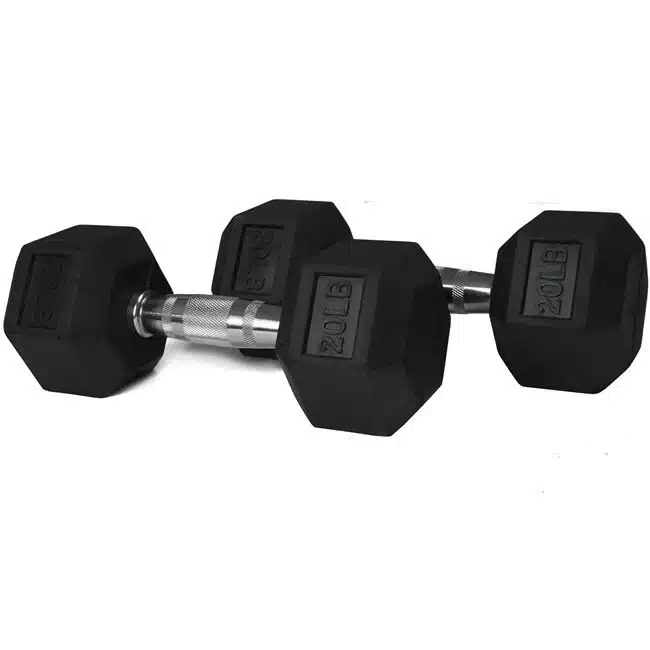 Rubber Hex Dumbbell - Pairs - Image 5