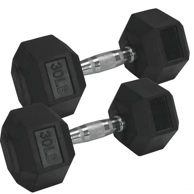 Rubber Hex Dumbbell - Pairs - Image 7