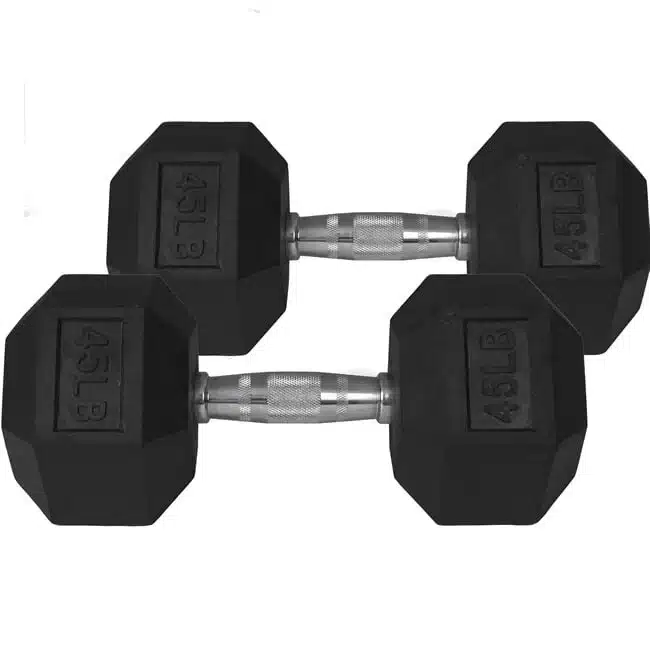 Rubber Hex Dumbbell - Pairs - Image 10