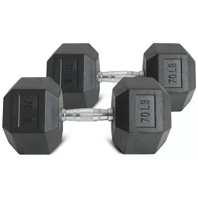Rubber Hex Dumbbell - Pairs - Image 15
